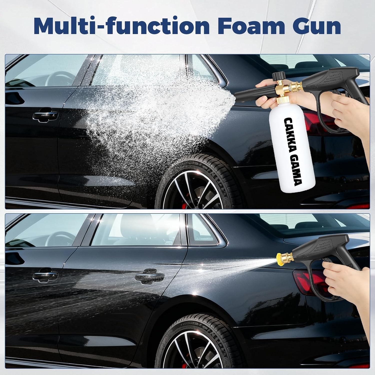 Detalle de CAKKAGAMA CA-FG-WF Pressure Washer Foam Cannon Gun Kit, 1-Liter Bottle
