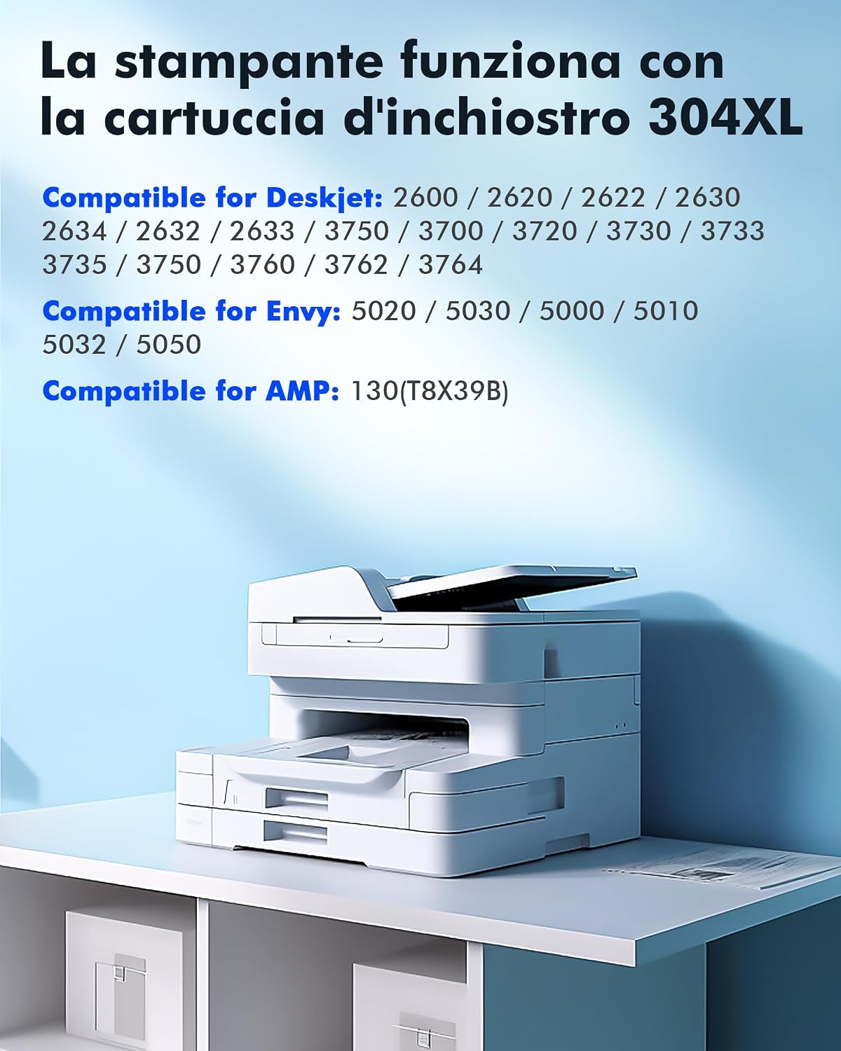 Detalle de Heroil 304XL Nero e Colore – Cartucce rigenerate 304 XL per HP DeskJet/Envy (2-pack)