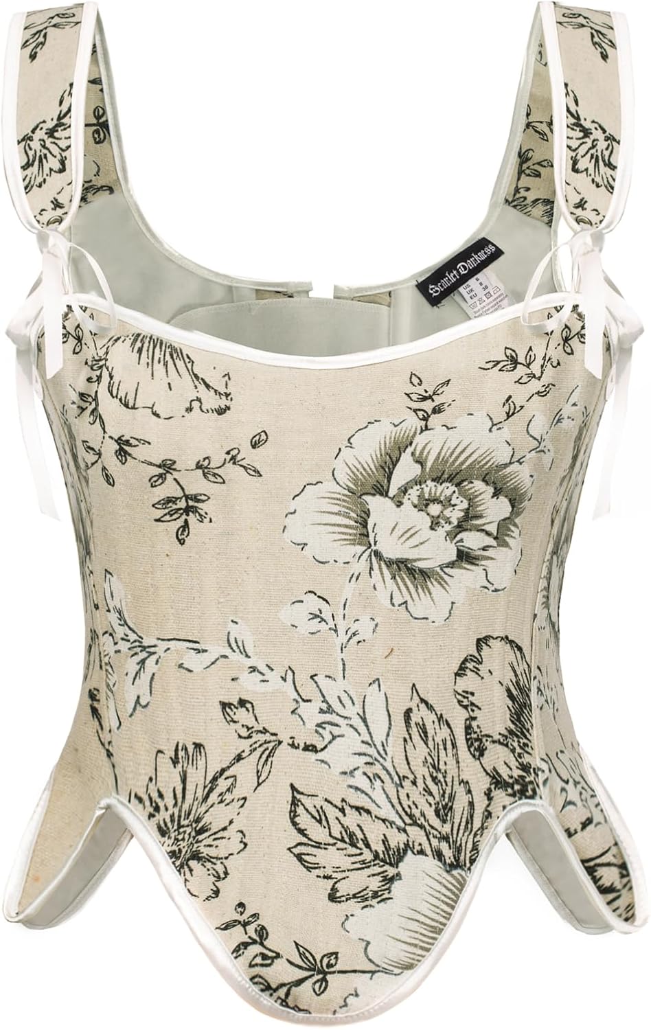 Detalle de Scarlet Darkness Corset Top with 21 Plastic Bones