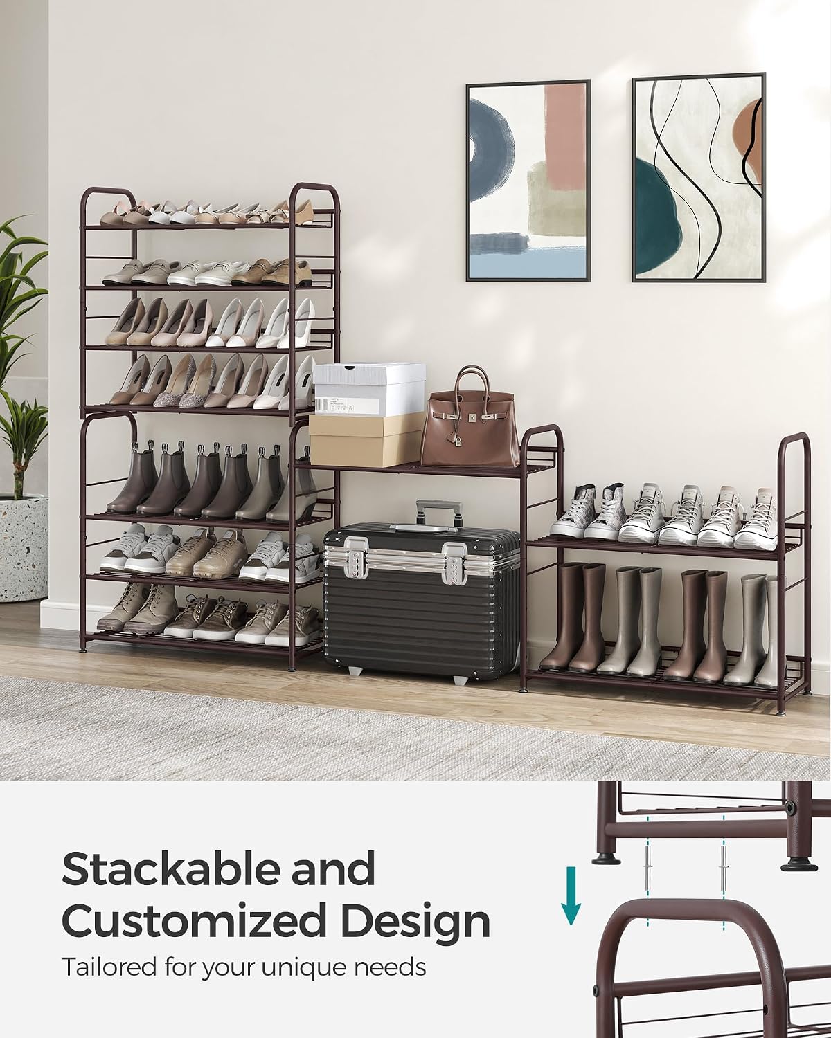 Detalle de SONGMICS 4-Tier Metal Shoe Rack