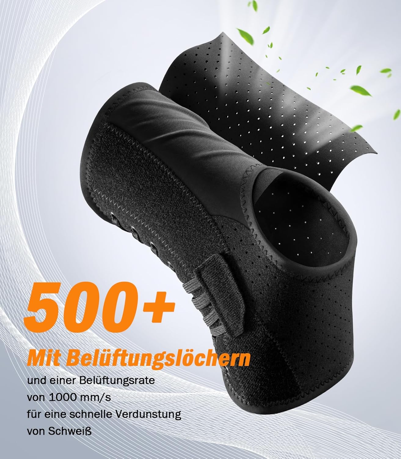 Detalle de WHCOOL Knöchelbandage für verstauchte Knöchel, Klettverschluss, atmungsaktiv, 2 Stützpads, 360° Stabilität