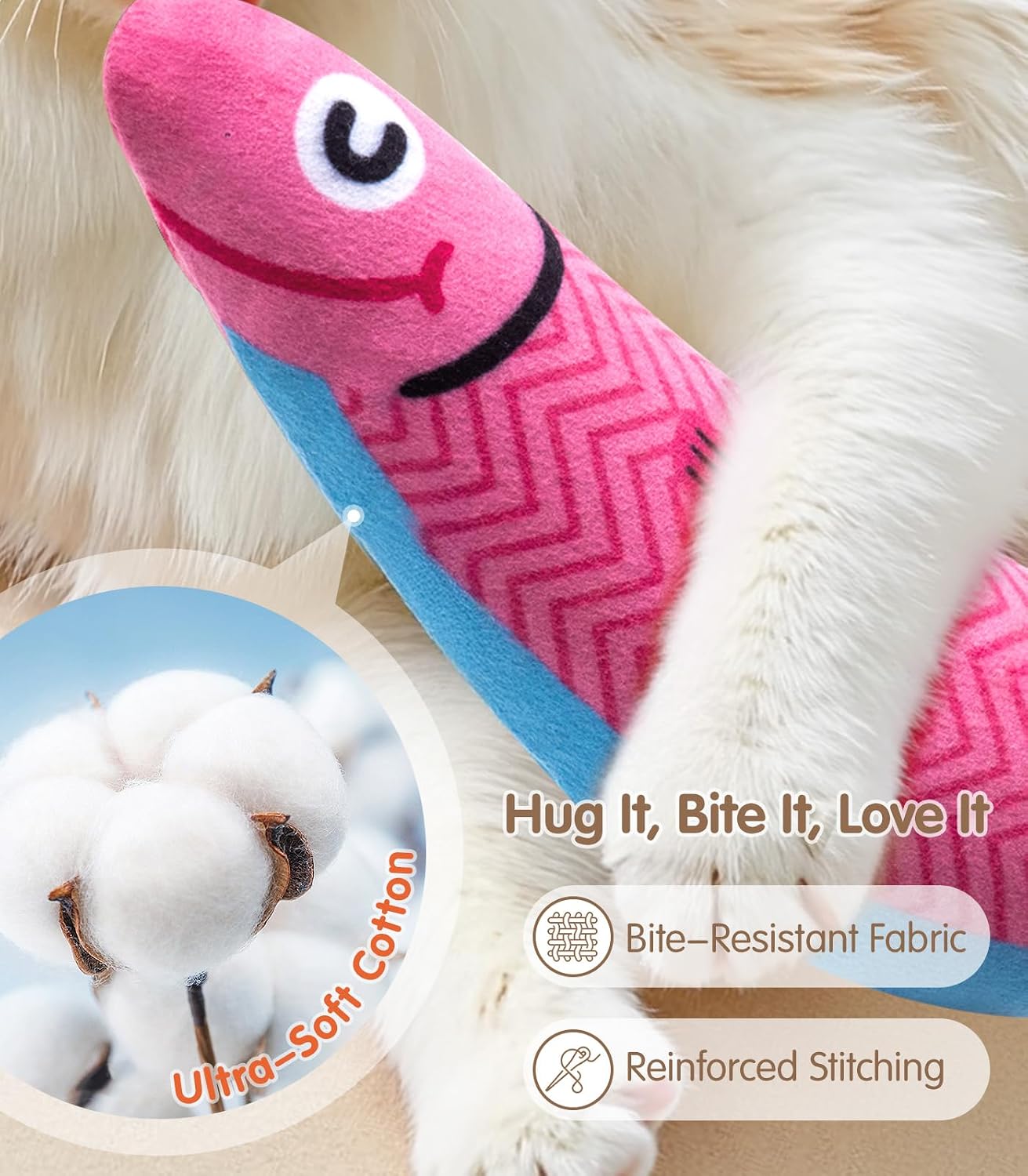 Thumbnail 5 de PetBusy Cat Kicker Toy with Catnip, Silvervine, Crinkle and Rattle