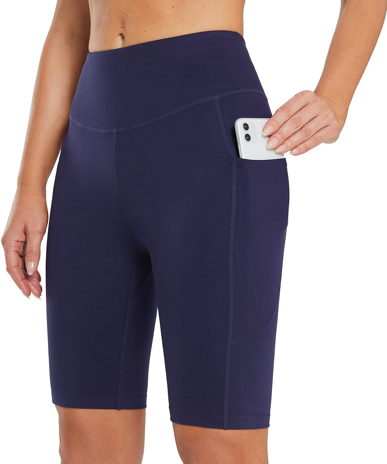 Thumbnail 6 de BALEAF Women's 10" Running Shorts with Pockets: Knee-Length, High-Waisted Biker Short Trousers
