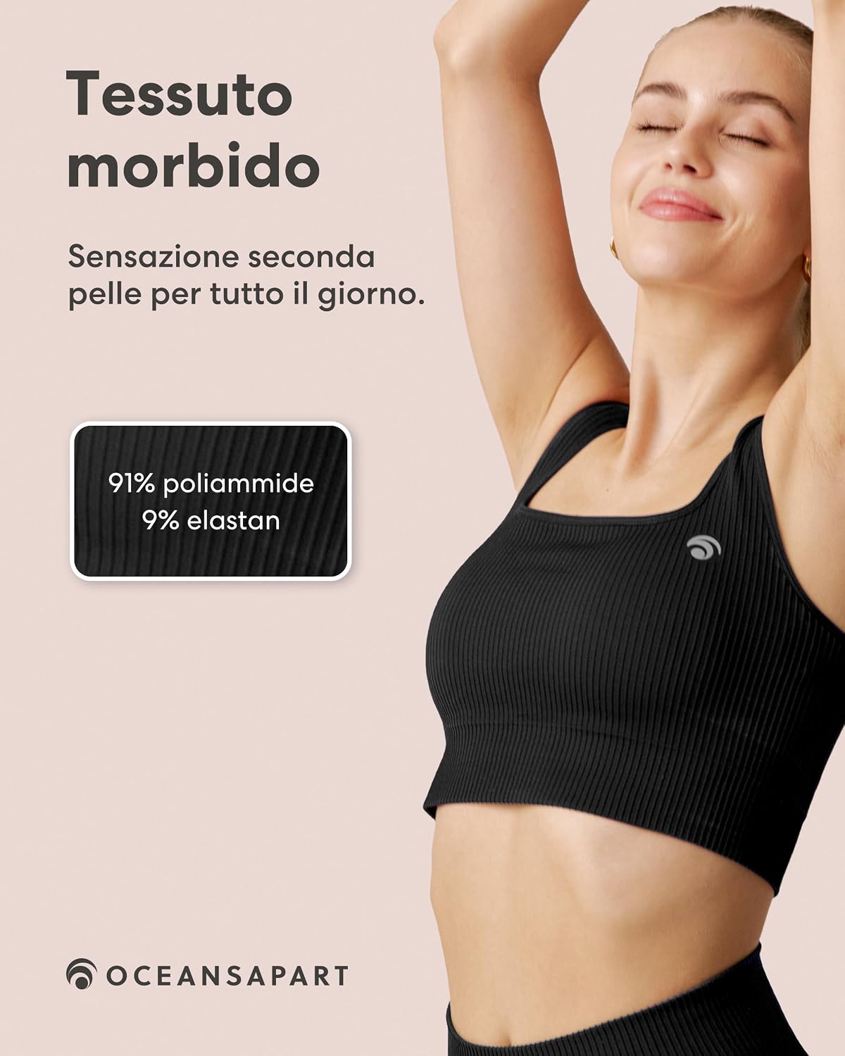 Thumbnail 4 de Oceansapart Sydney Reggiseno Sportivo Donna Scollo Quadrato XS-XXL