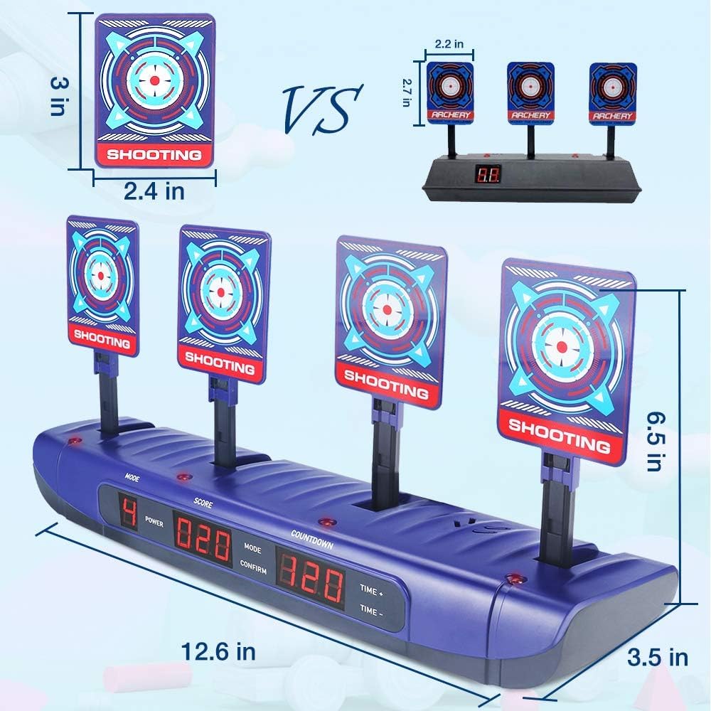 Detalle 2 de Zielscheibe für Nerf Pistole – Elektronisches Ziel mit 4 Spielmodi und regelmäßigem Zurücksetzen