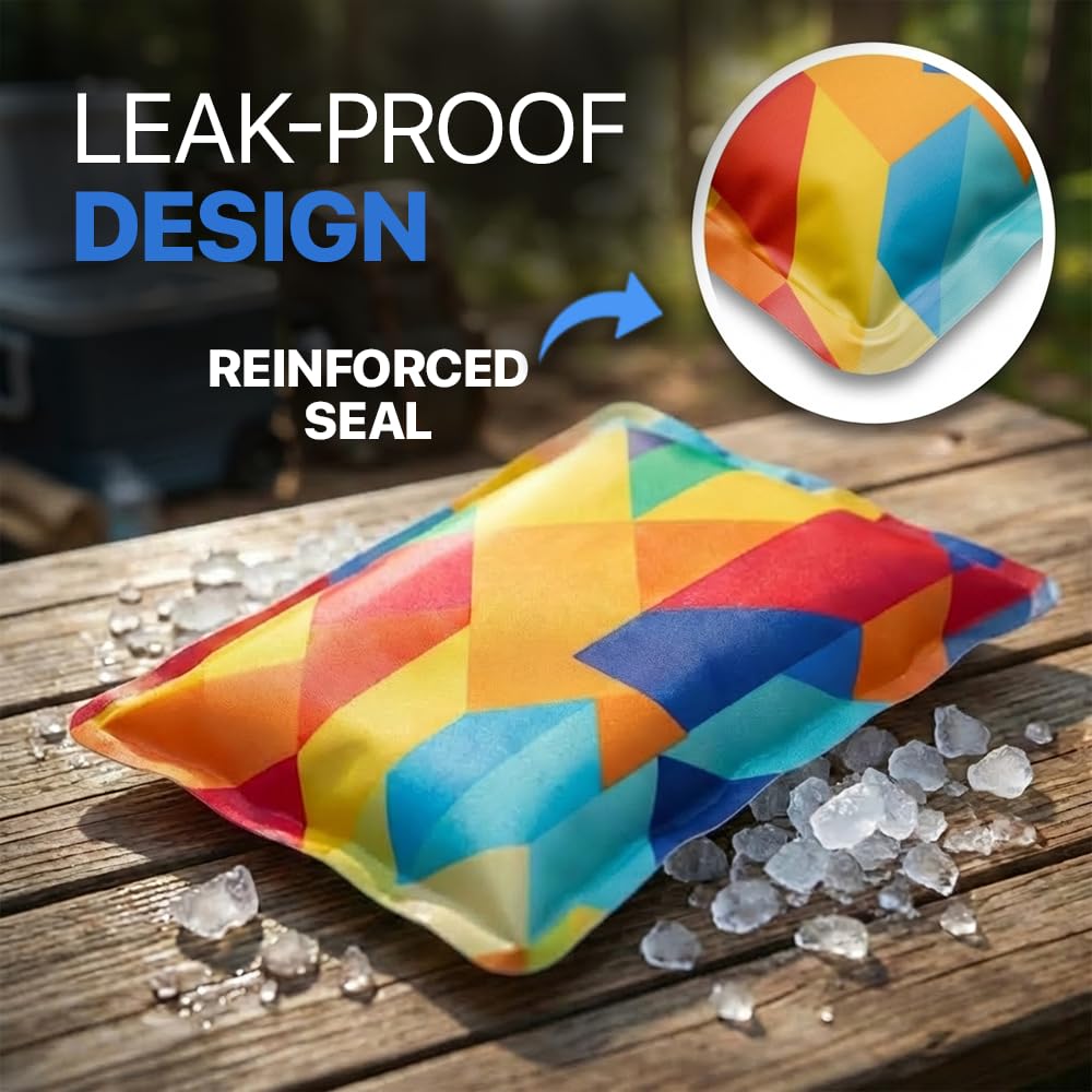 Detalle 1 de Slim Reusable Ice Packs for Lunch Boxes, 4-Pack, 4.5 x 6 Inches, BPA-Free