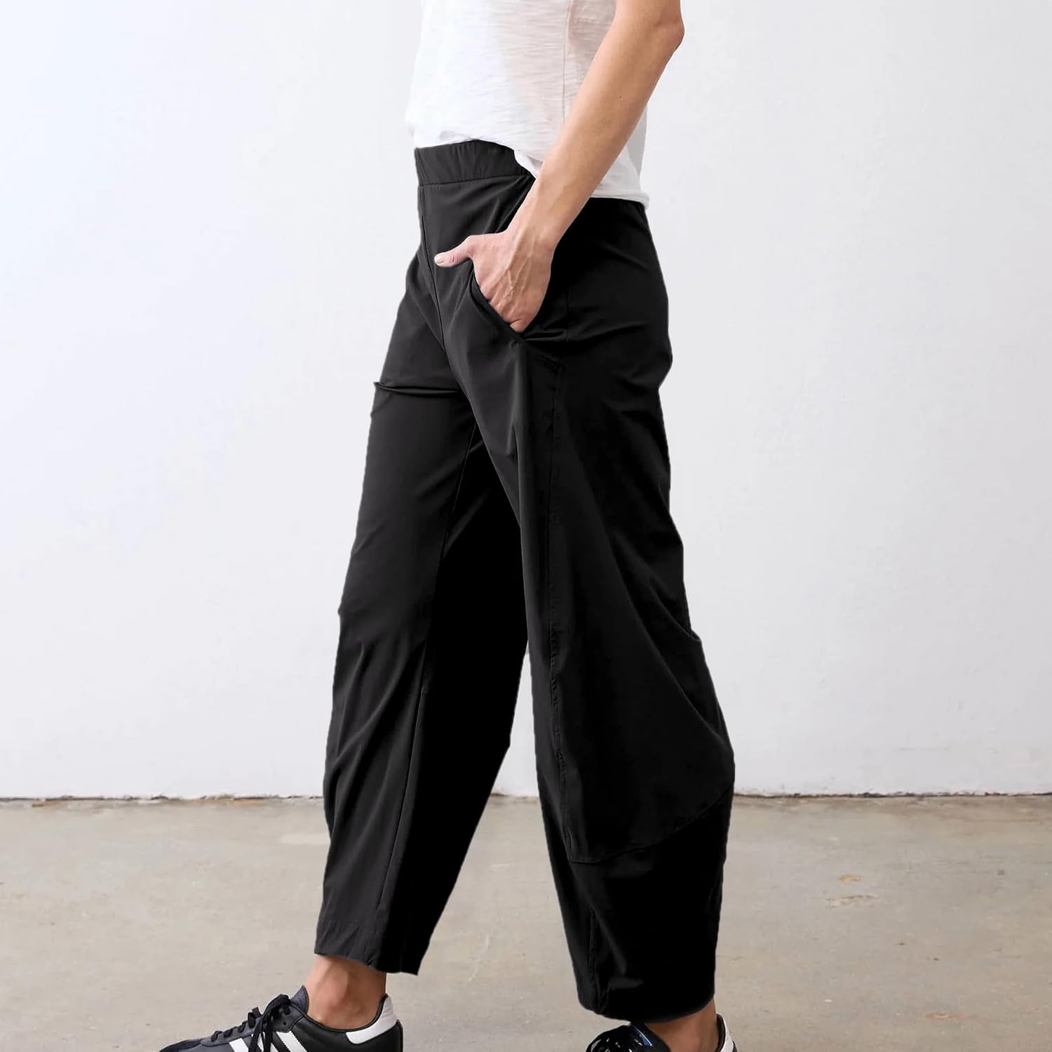 Thumbnail 6 de Songling Women's Barrel Pants, Wide-Leg Ankle Trousers with Elastic Waist