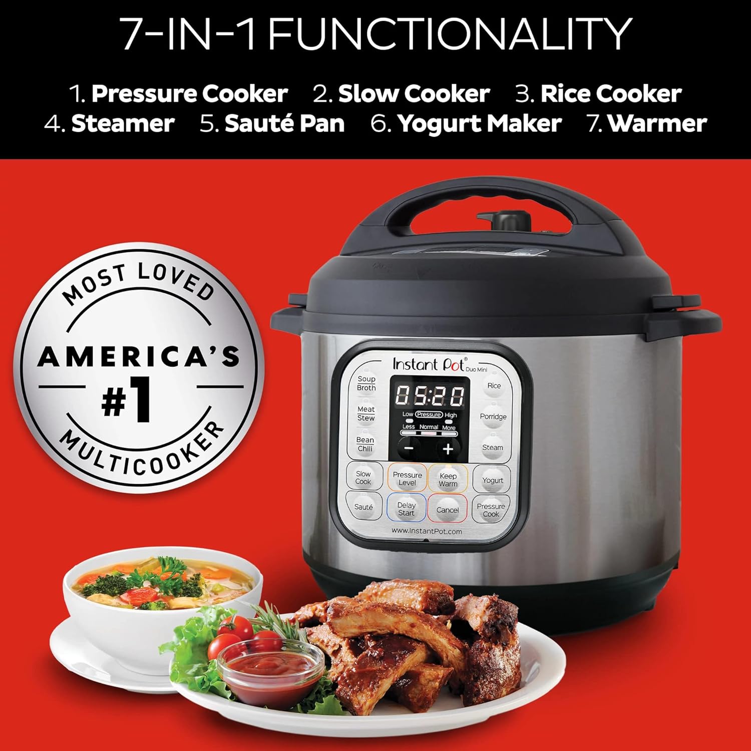 Detalle 2 de Instant Pot DUO MINI 3L electric pressure cooker 🍲