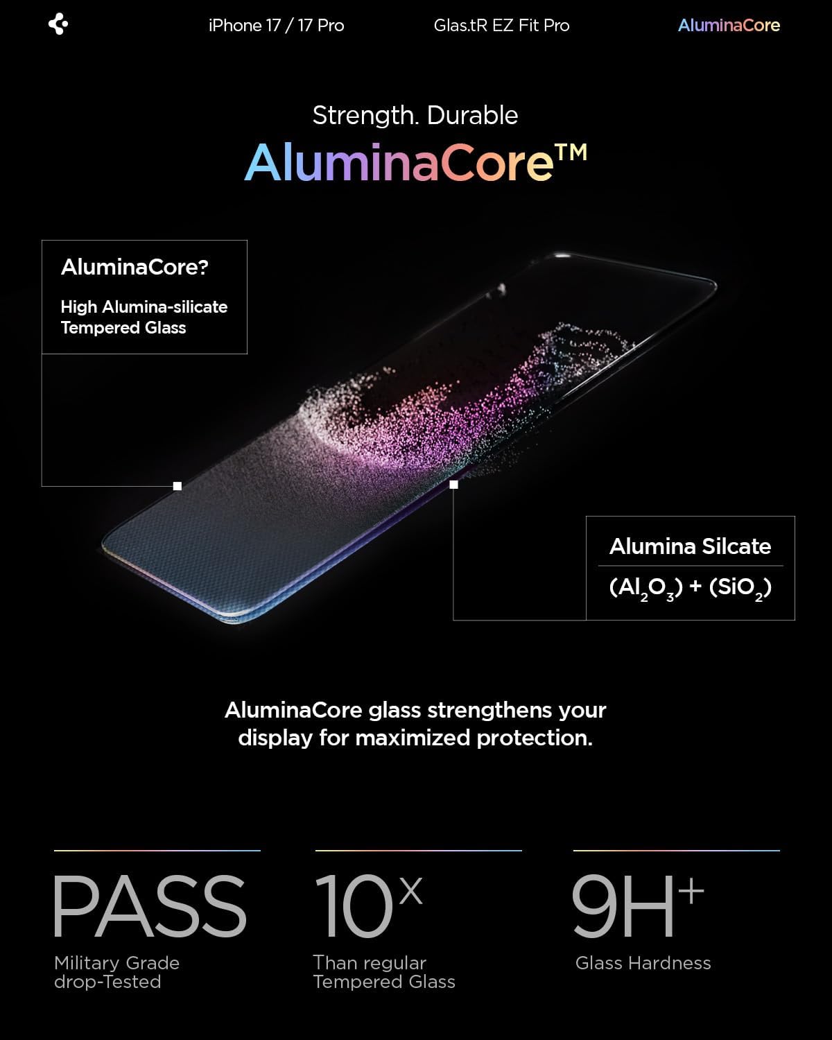 Thumbnail 3 de Spigen Glas.tR EZ Fit Pro — Verre trempé pour iPhone 17 / 17 Pro / 16 Pro (2 pièces)