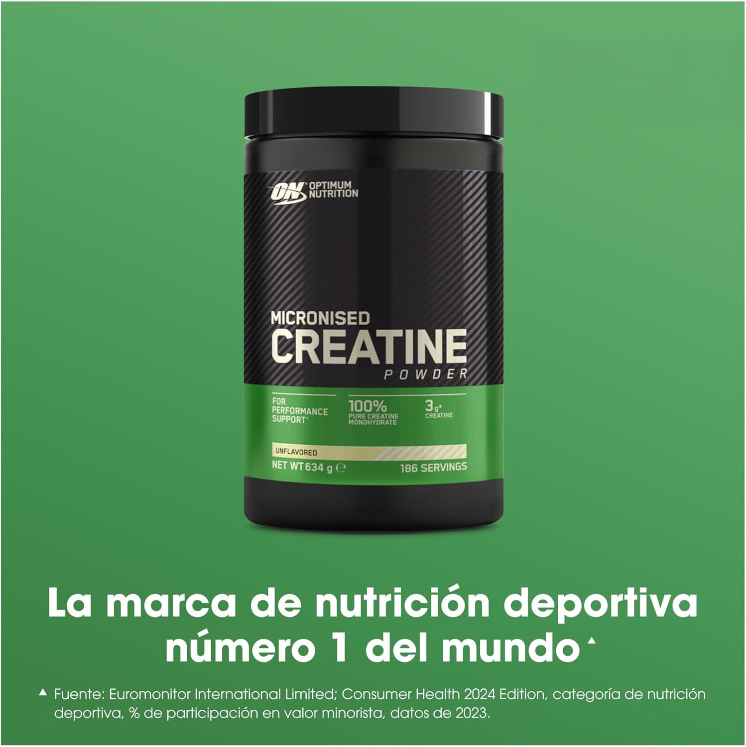 Thumbnail 1 de Optimum Nutrition Creatina Micronizada 💪 186 Porciones
