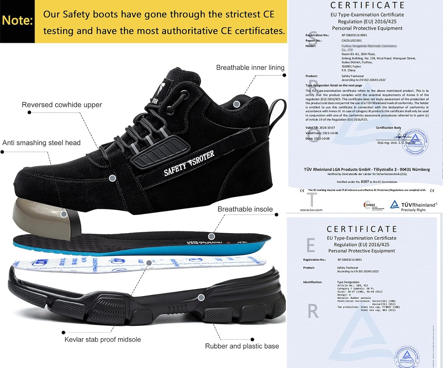 Thumbnail 2 de SROTER Steel Toe Cap Boots 200J protection