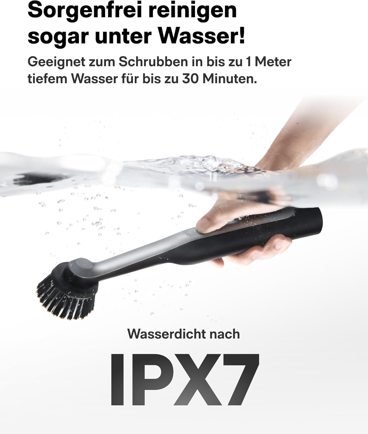 Thumbnail 6 de HOTO Wand™ Elektrische Reinigungsbürste: 12 Köpfe, IPX7, USB-C – kraftvolle Reinigung für Fugen, Ecken und mehr