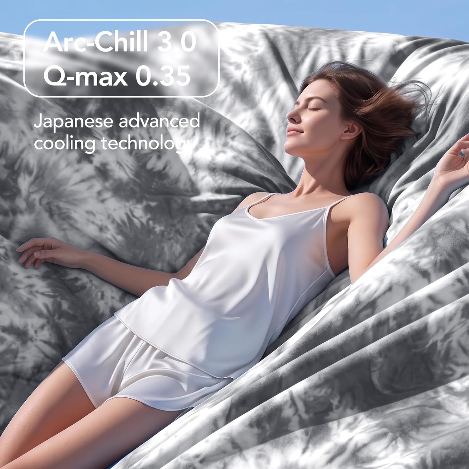 Thumbnail 6 de L'AGRATY Cooling Blanket (220x240cm) – Ultra‑Cool, Lightweight Grey Blanket for Hot Sleepers