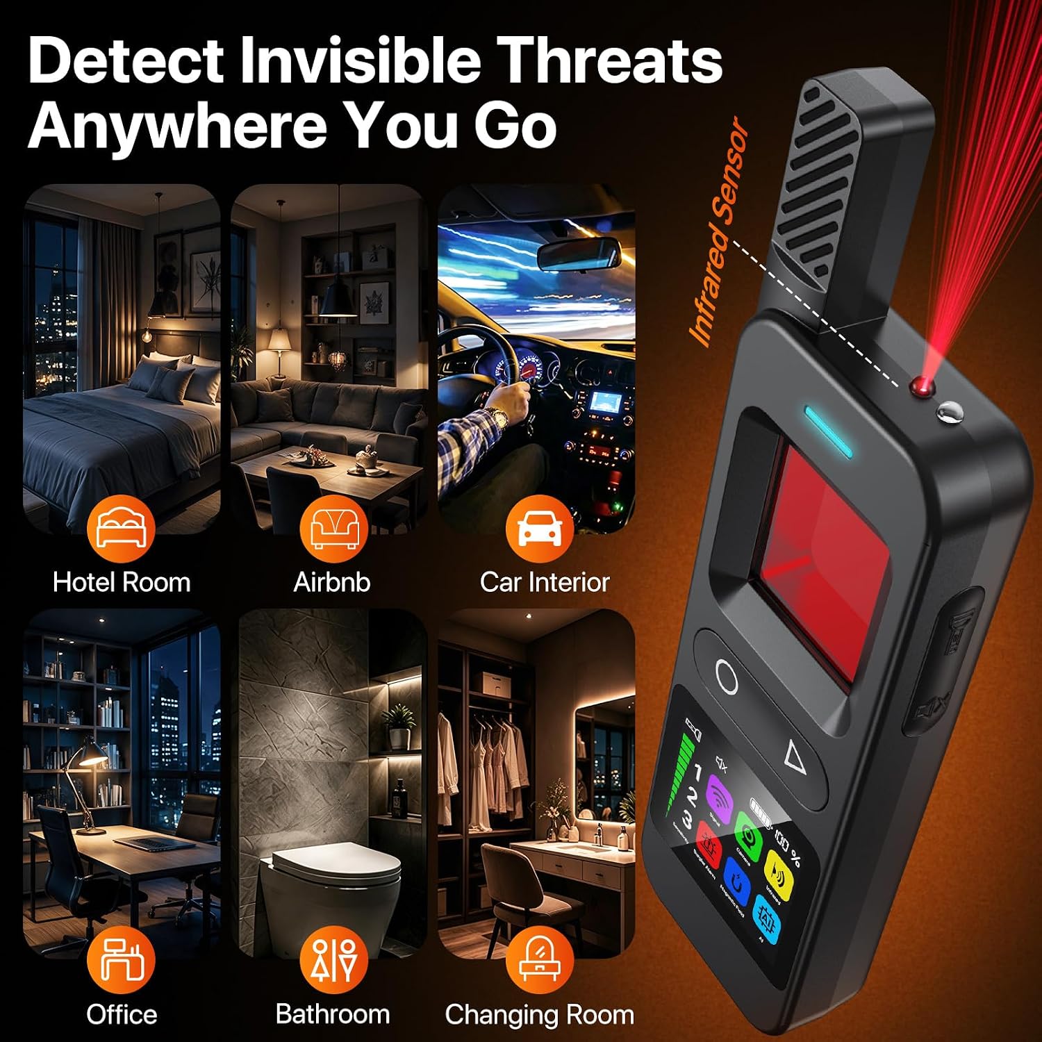 Detalle de Hidden Camera Detector with 6 Detection Modes