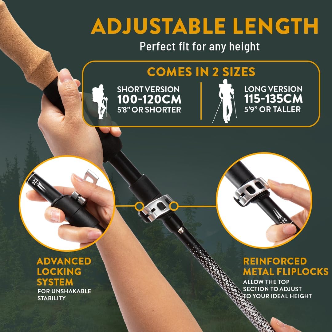 Thumbnail 3 de USA Brand Premium Foldable Hiking Poles — Adjustable, Lightweight