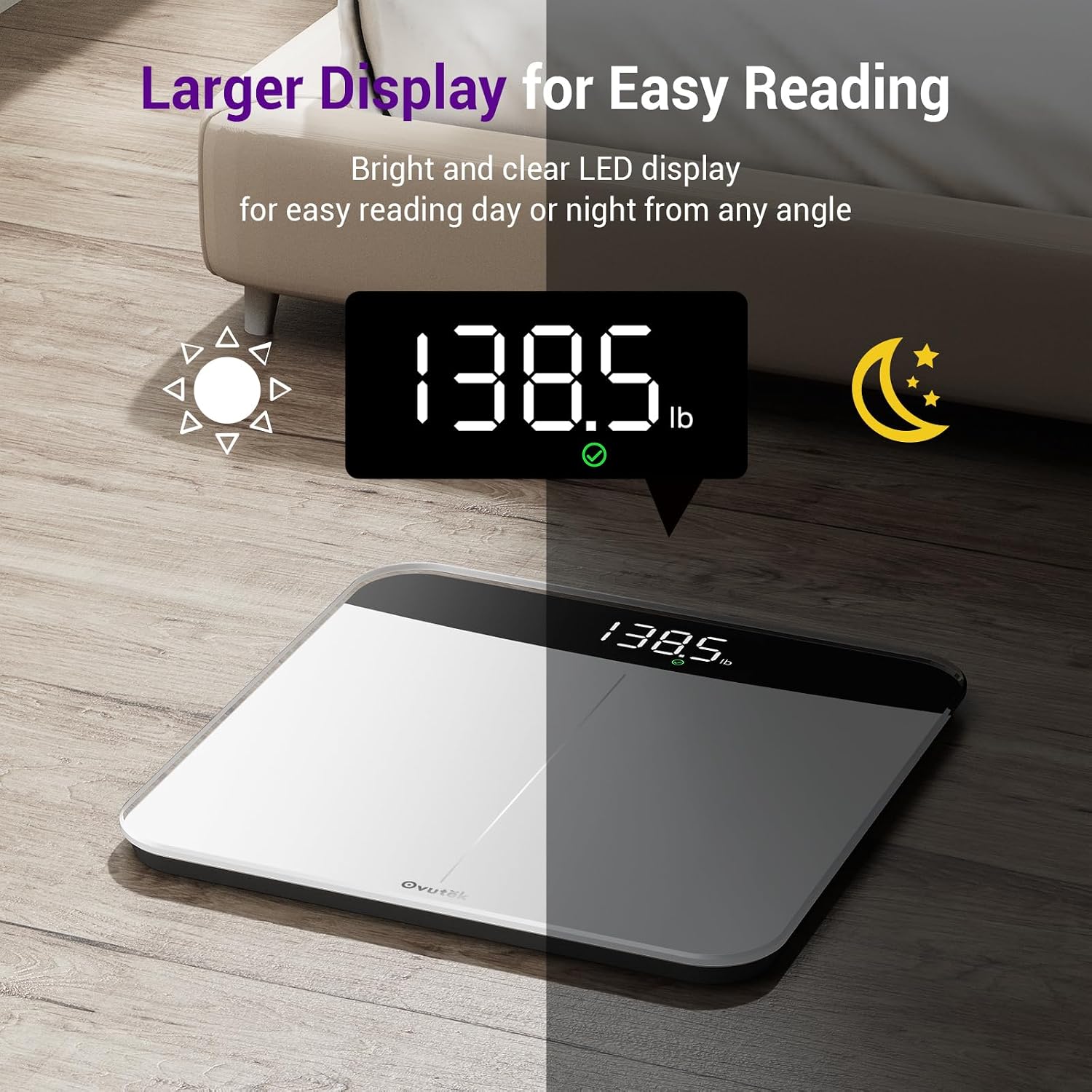 Thumbnail 3 de Ovutek Digital Bathroom Scale, 450 lb