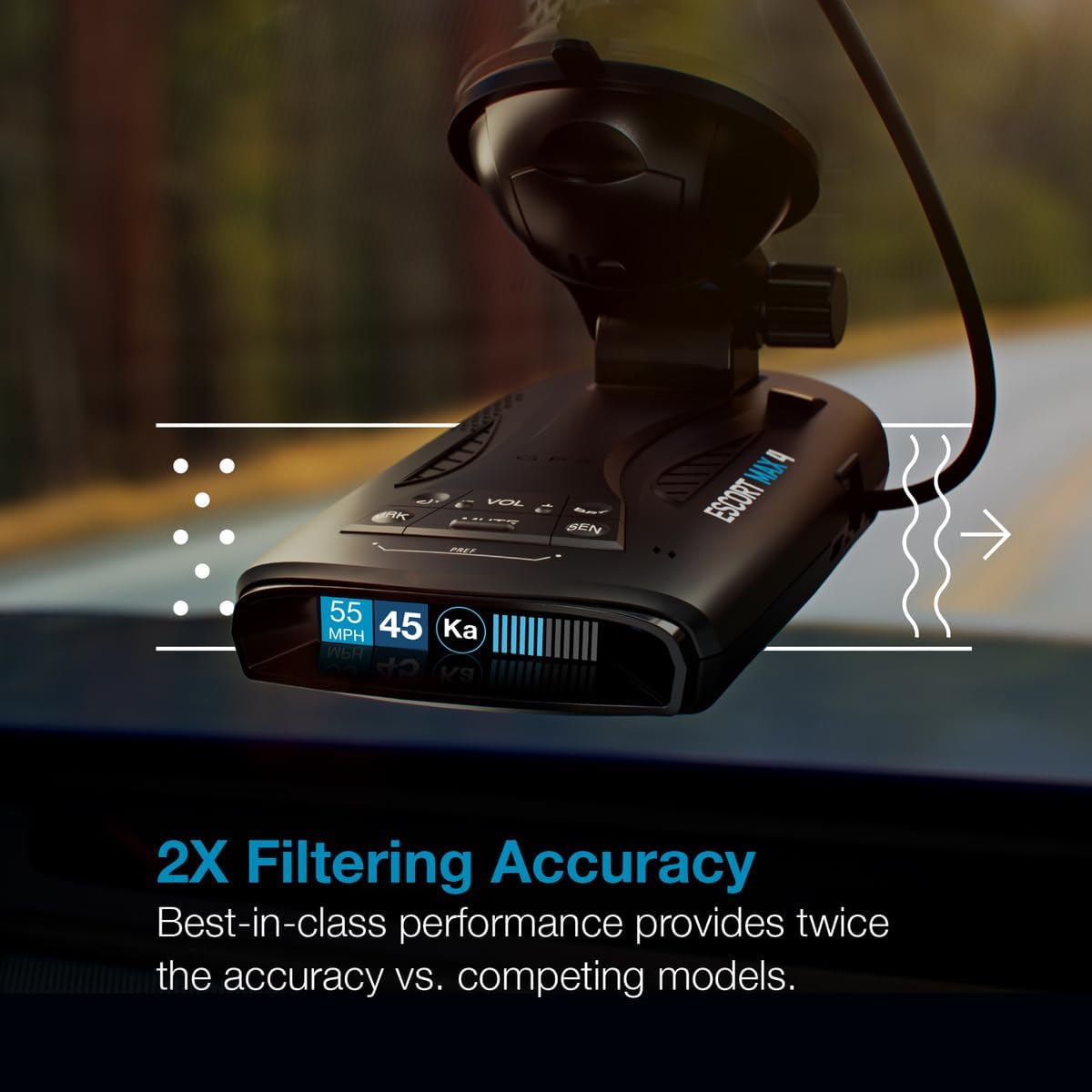 Thumbnail 1 de Escort MAX 4 Radar Detector with AutoLearn Intelligence, GPS & Bluetooth (Apple CarPlay/Android Auto Compatible)