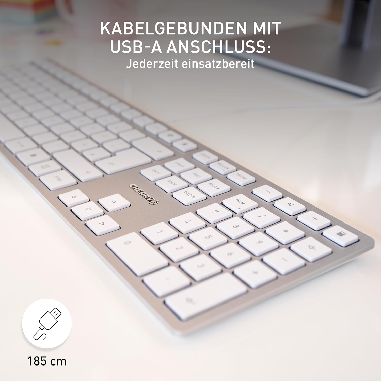 Thumbnail 2 de CHERRY KC 6000 Slim Tastatur USB Silber