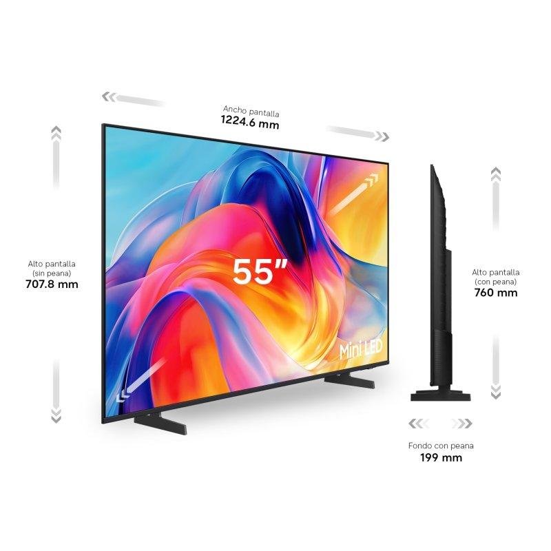Detalle de TV Samsung Mini LED TU55M72HAUXXC 55" 4K UltraHD 120 Hz, Tizen y HDR10+ — cine en casa y streaming en familia