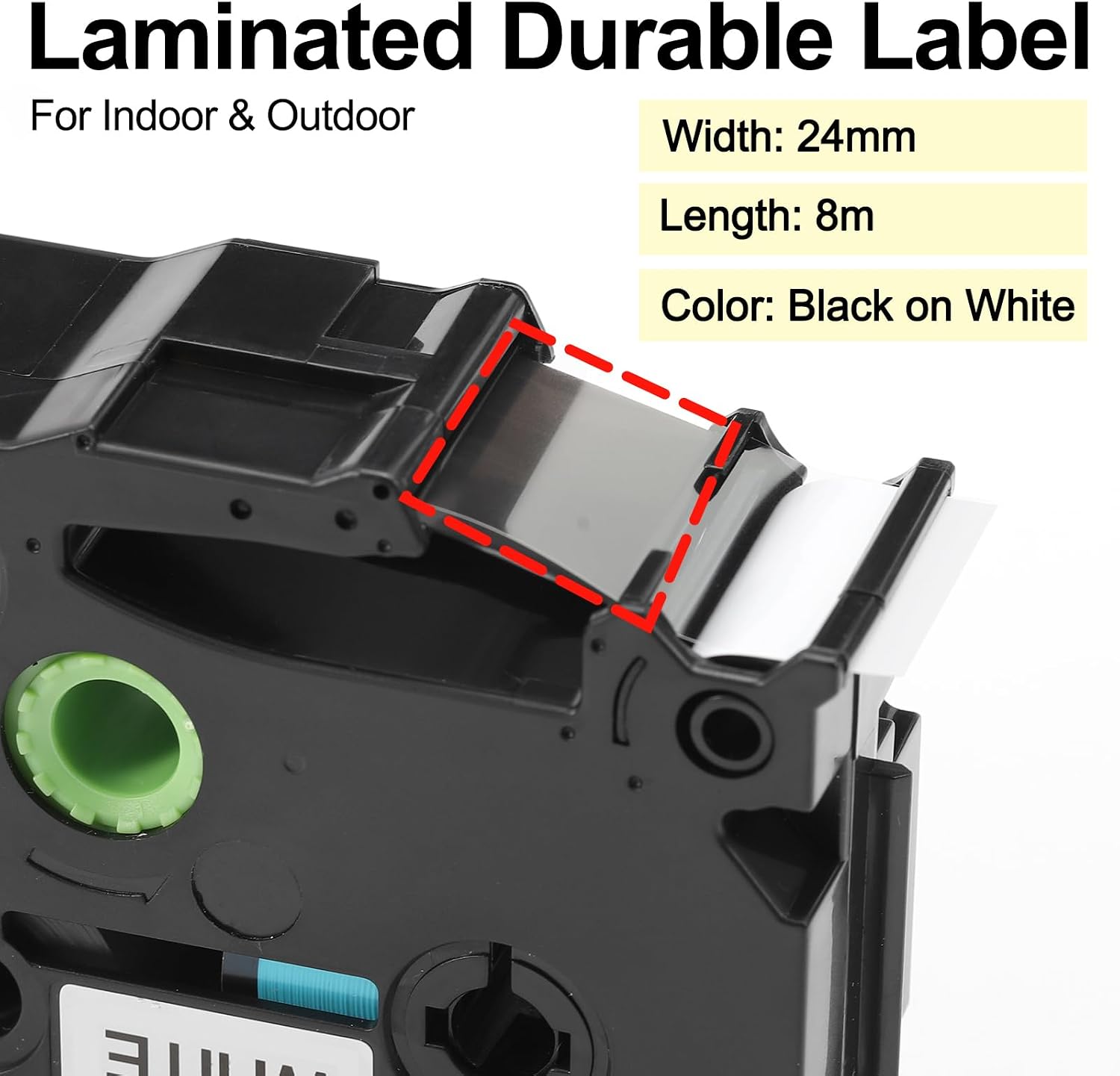 Detalle de 4x kompatible TZ-251 Schriftbänder 24 mm (schwarz auf weiß, laminiert) für Brother P-touch TZe-251
