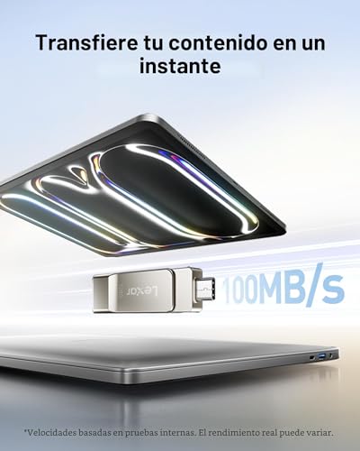 Thumbnail 4 de Lexar JumpDrive D40E Dual USB-C / USB-A 128GB — almacenamiento OTG compacto y seguro