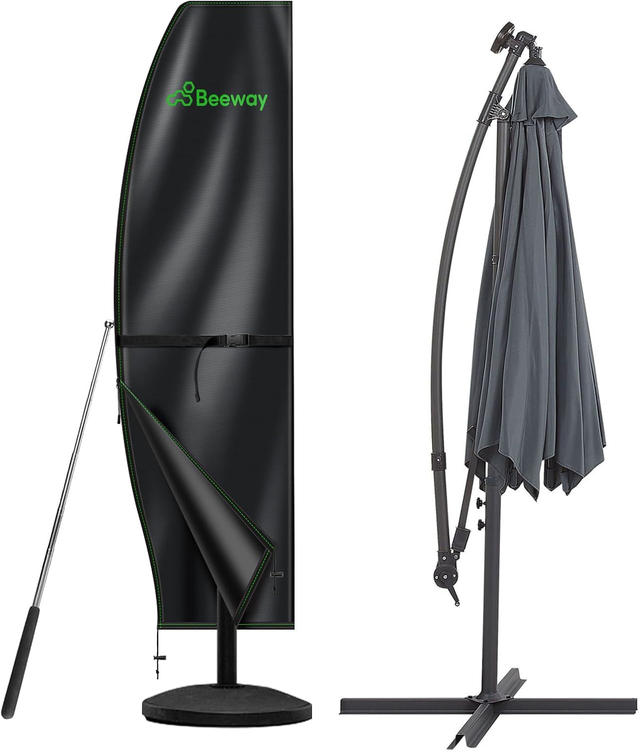 BEEWAY Garden Parasol Cover Waterproof for 2m–4m Cantilever Umbrellas