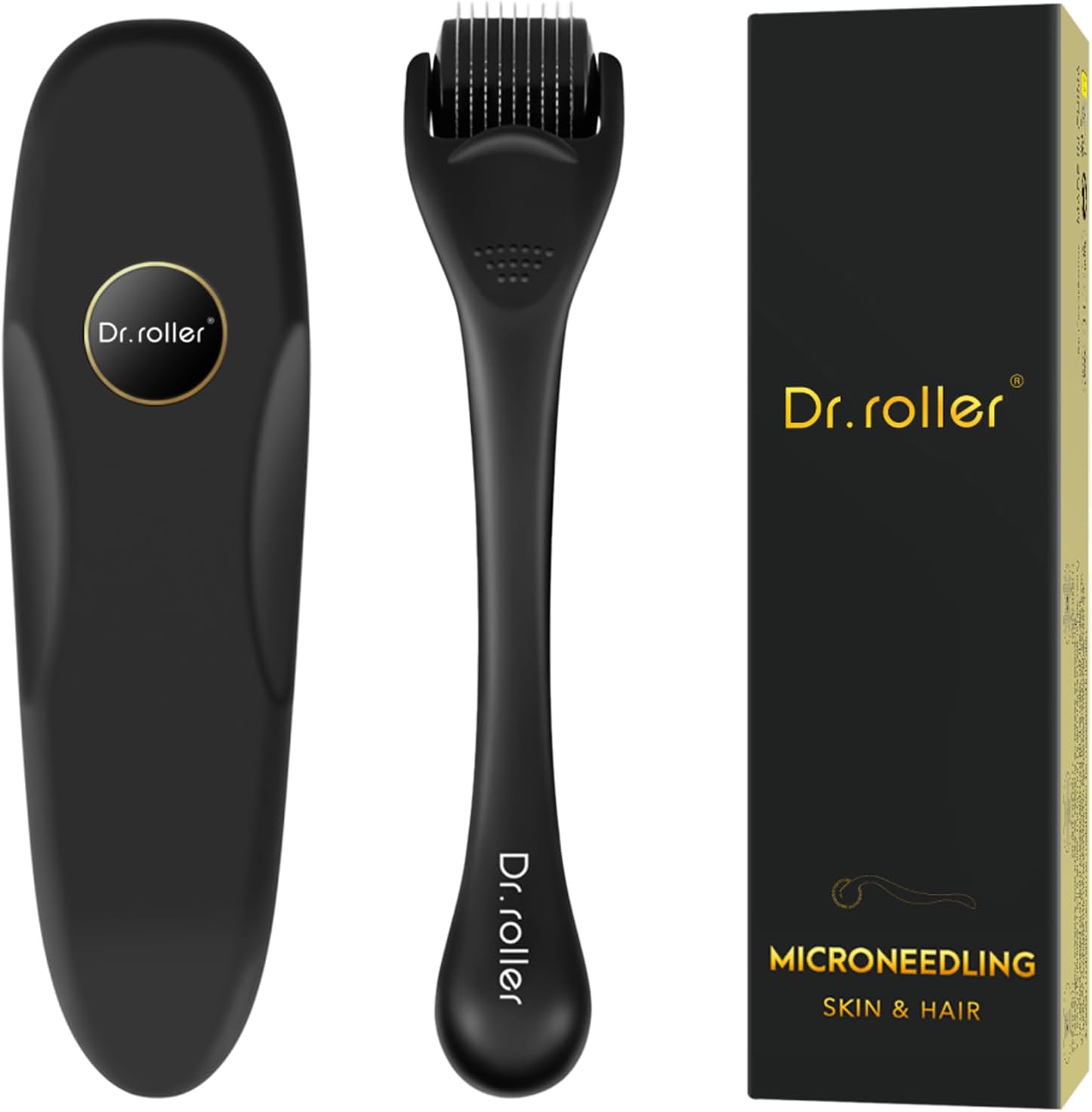 Dr.roller Derma Roller Cheveux 1,5 mm — Microneedling pour barbe et croissance capillaire