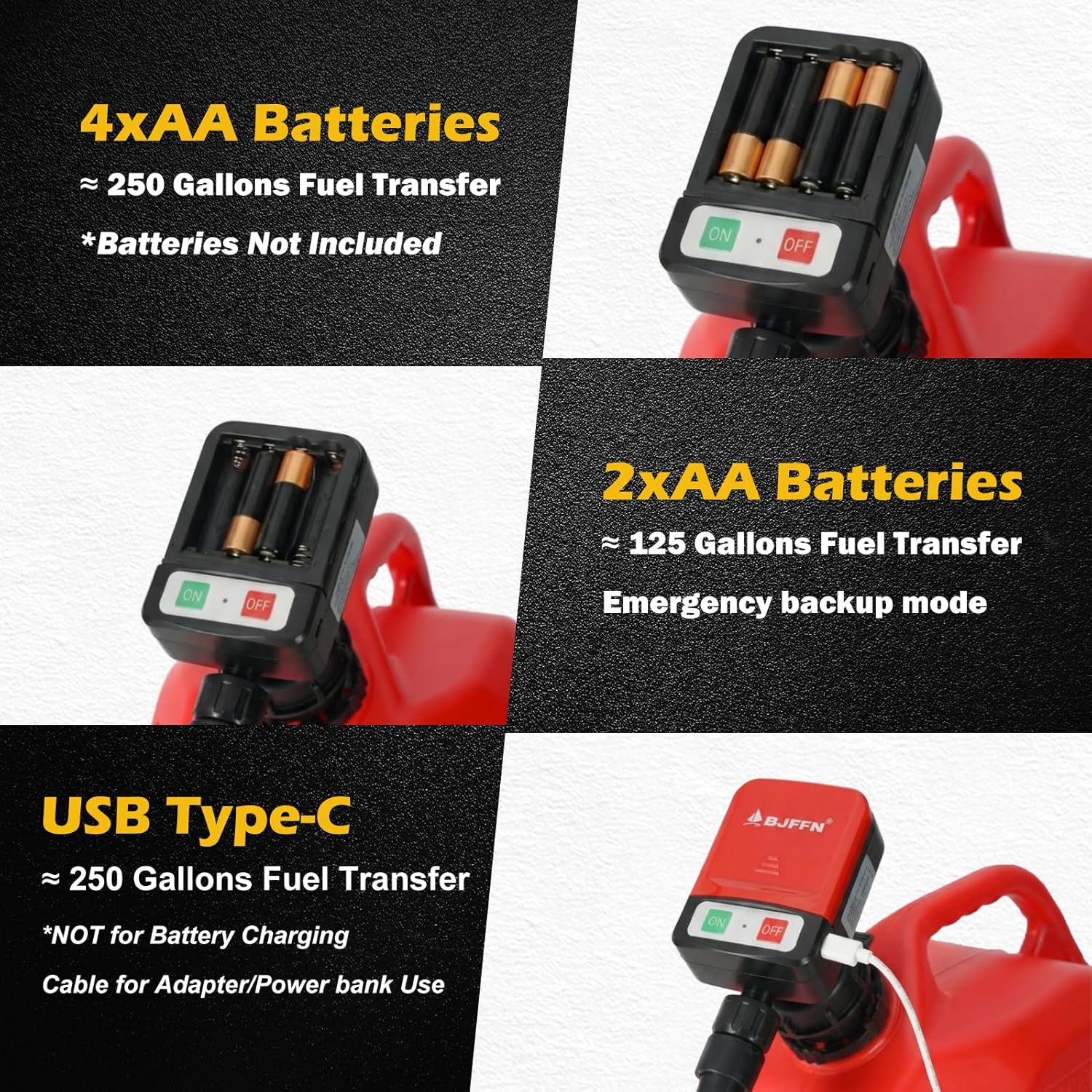 Thumbnail 1 de Portable Gas Can Fuel Pump with 3.2 GPM Flow Rate and 51-inch Vinyl Hose