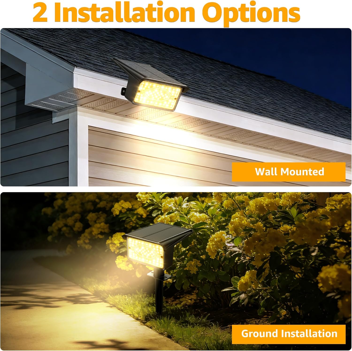 Thumbnail 5 de Ollny Solar Spot Lights Outdoor Garden 4-Pack stake lights (IP65) with warm white, dimmable-style modes