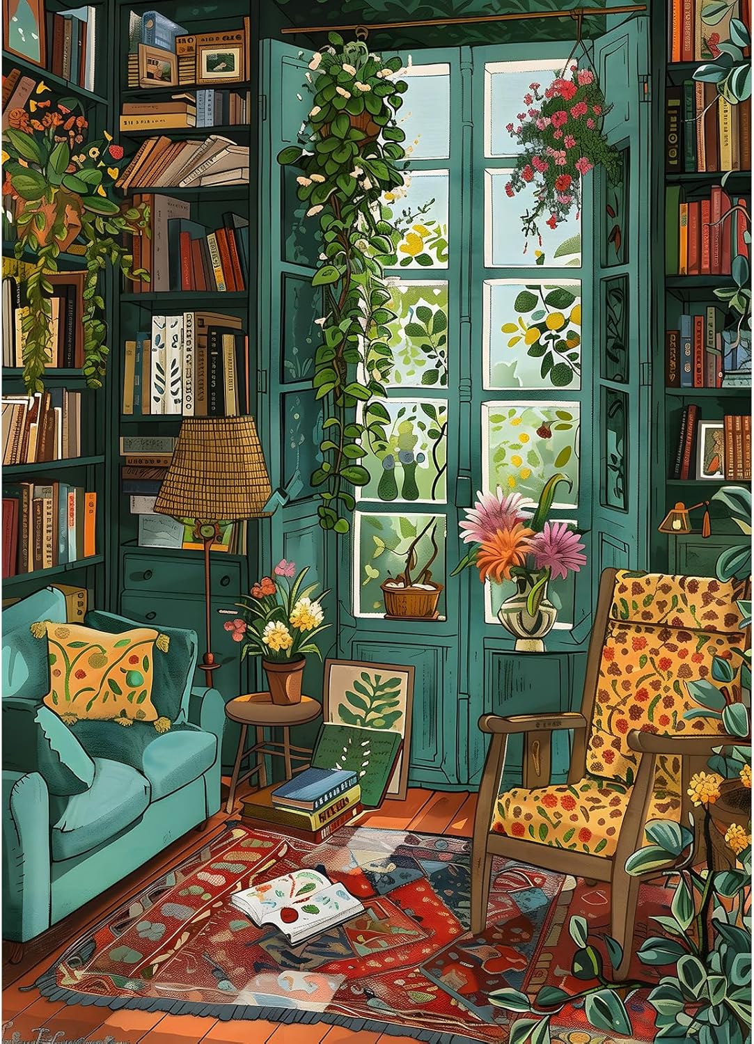Detalle de TangComplete 1000-Piece Jigsaw Puzzle for Adults (70 x 50 cm) – Cozy Study