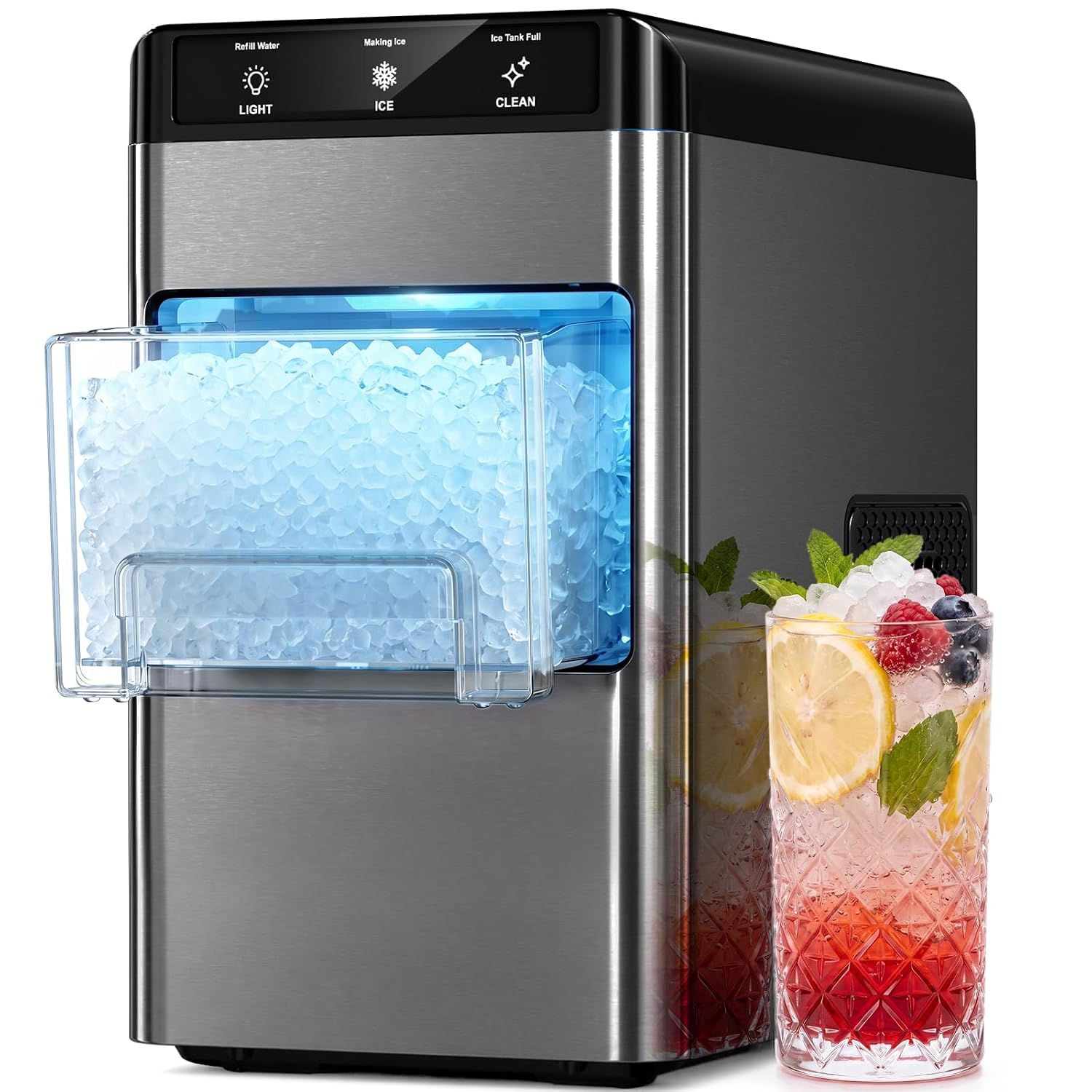Detalle de Antarctic Star CB24M-C Nugget Ice Maker, 35 lb Daily Output, Self-Cleaning