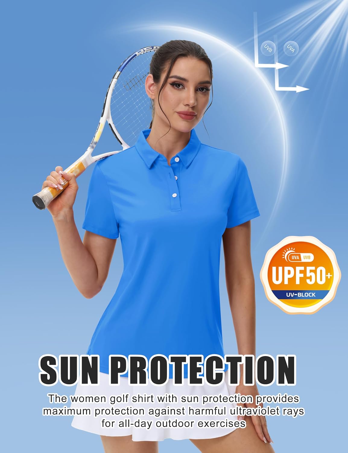 Thumbnail 2 de MAGCOMSEN Women's Golf Polo Shirt UPF 50+