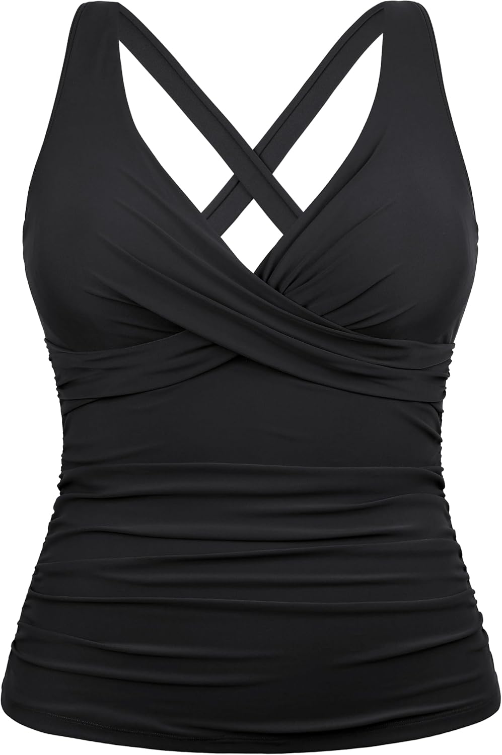 Thumbnail 6 de Hilor Women's Underwire Tankini Top with Tummy Control and V-Neck Cross Front
