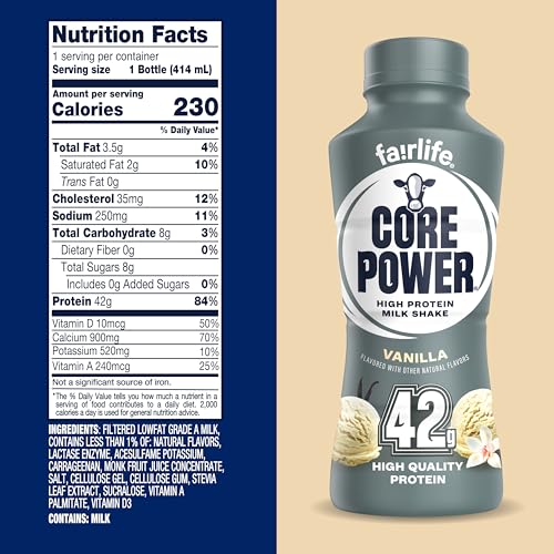 Thumbnail 1 de Core Power Elite High Protein Shake, Vanilla (42g) – 14 oz Bottle, 12-Pack