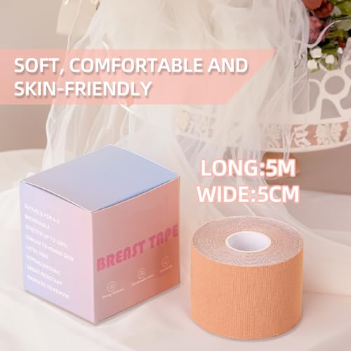 Detalle de Zynxel Boob Tape 5m: kit adhesivo para prendas sin espalda con pezoneras reutilizables