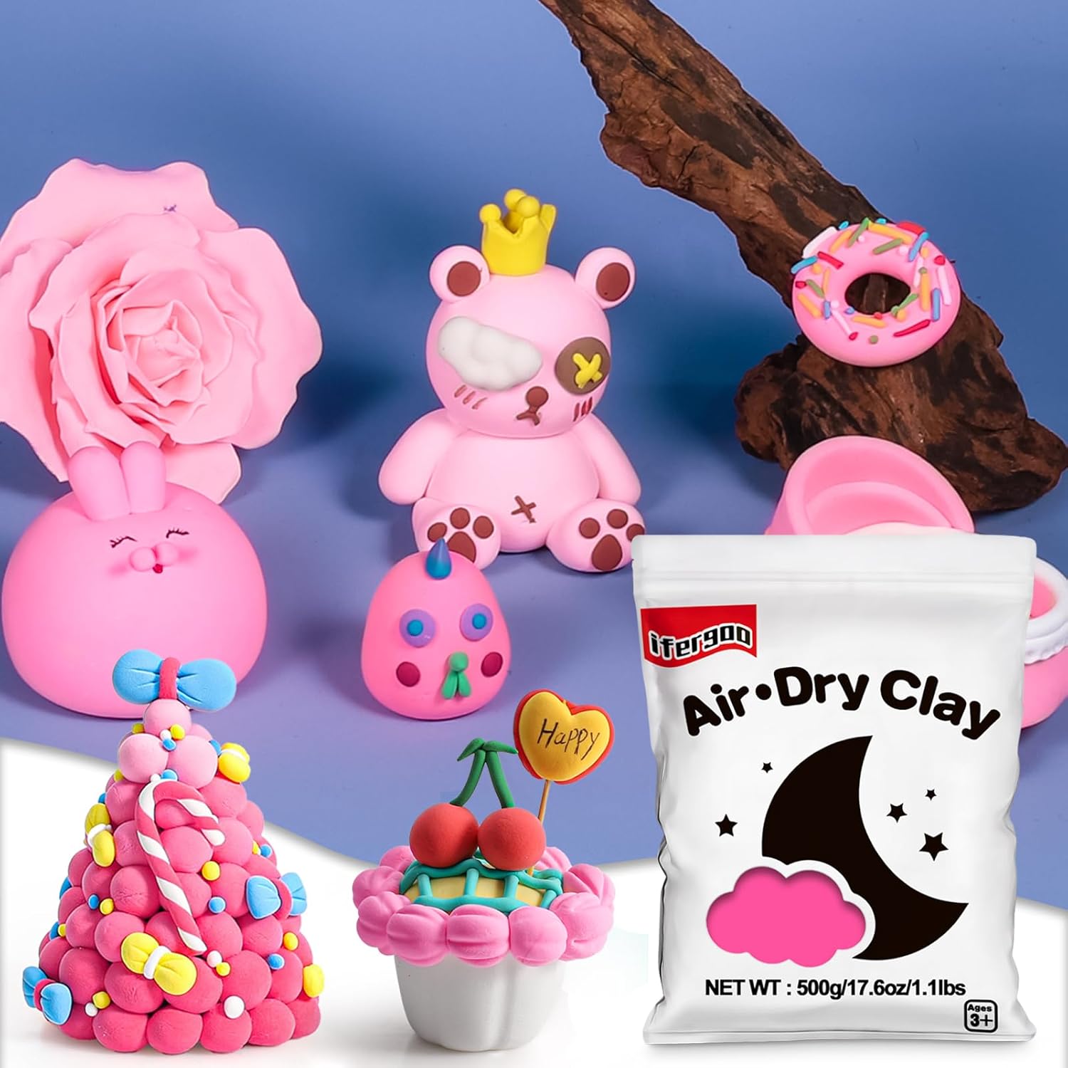 Thumbnail 5 de iFergoo Air Dry Clay 500 g modelling dough 🎨