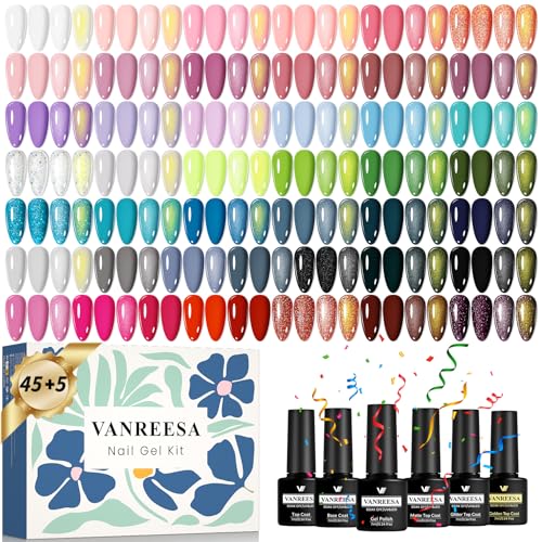 Detalle de VANREESA U V Gel Nagellack Set – 45 Farben Gel Nagellack