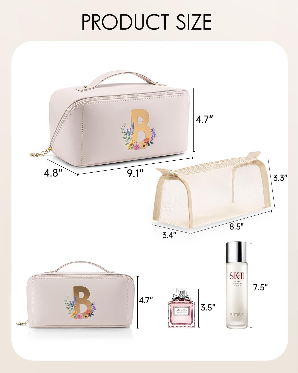 Detalle 2 de VLANDO Makeup Bag, PU Leather