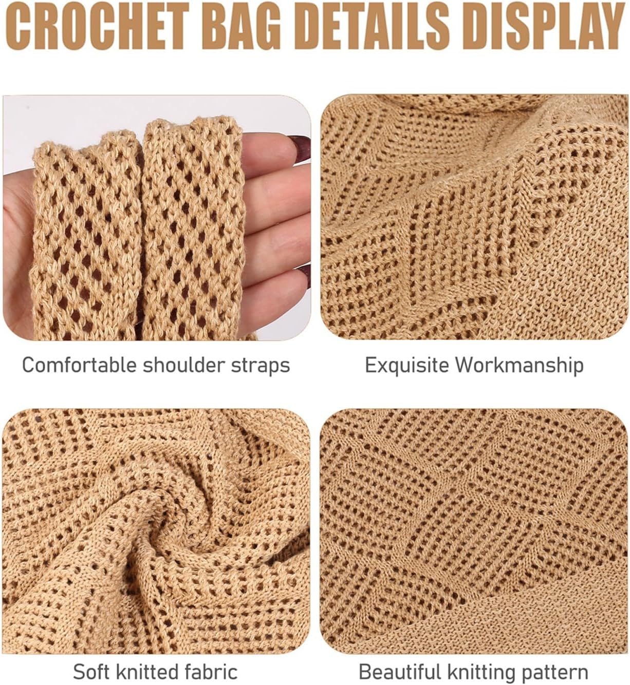 Detalle 2 de COOKOOKY Crochet Beach Tote Bag