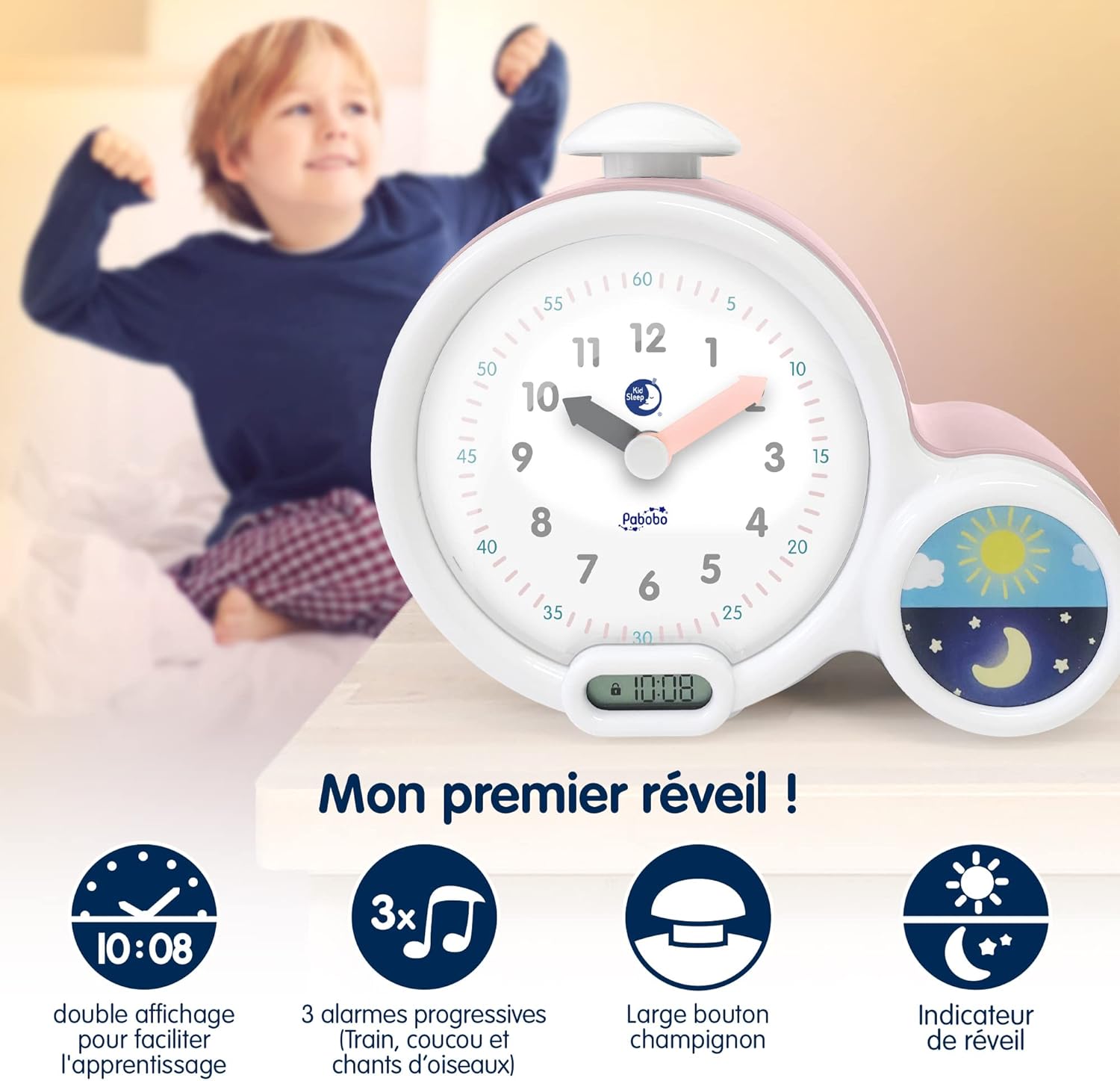 Thumbnail 1 de Claessens' Kid KS0011 Mon premier réveil Kid Sleep Clock rose