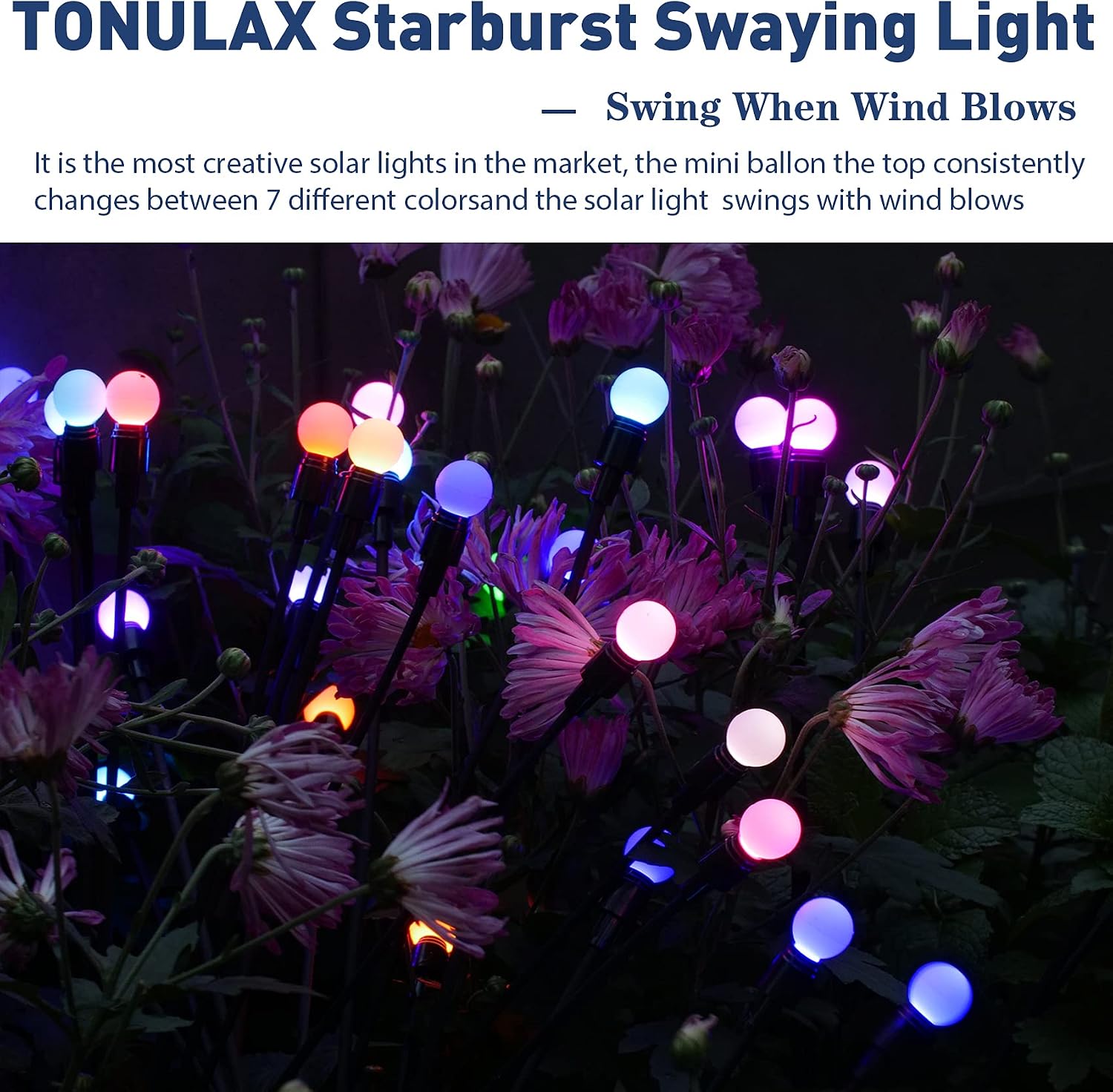 Detalle de TONULAX Solar Garden Lights, 6-Pack