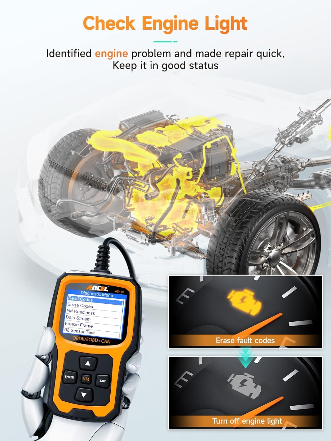Detalle de ANCEL AD410 OBD2 Scanner 1996+