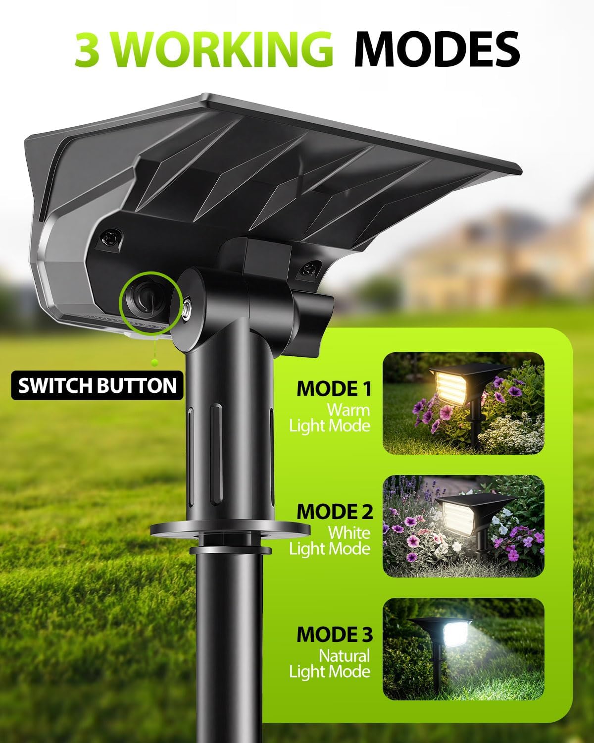 Thumbnail 3 de Maraiss 4 Pack Garden Lights Solar Powered with 28 LEDs