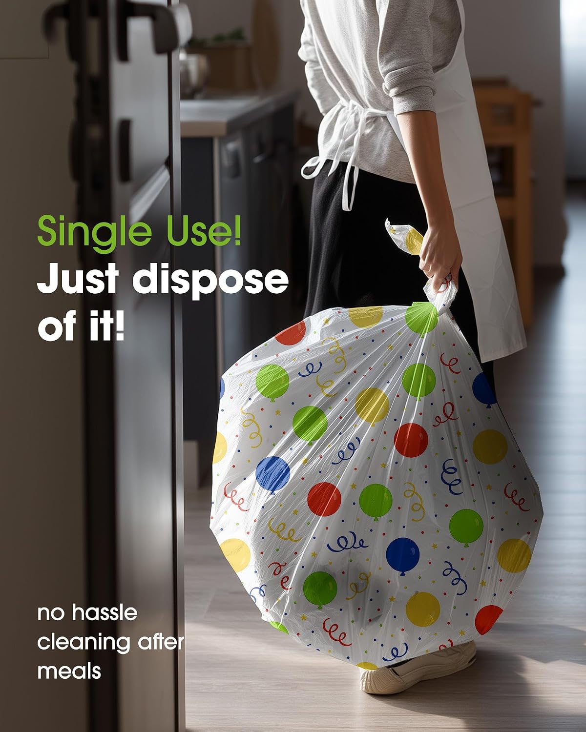 Detalle 2 de Pureegg Disposable Plastic Tablecloth 54 x 108 in