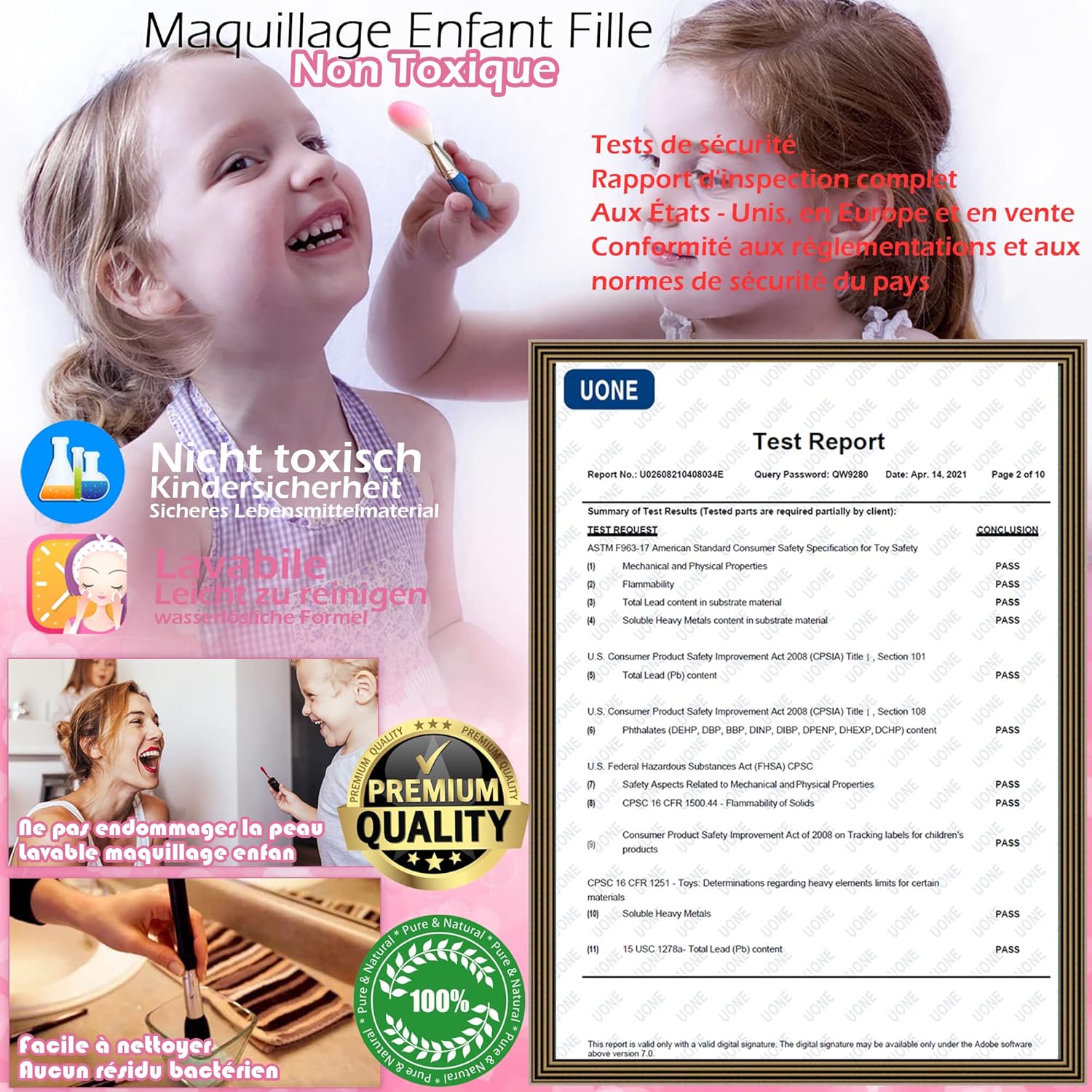 Thumbnail 2 de Kinderschminke Mädchen Set – 57-teiliges Schminkkoffer Spielzeug für 4–12 Jahre