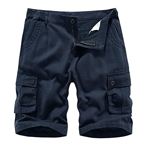 Detalle de APTRO Mens Cargo Shorts Combat Casual Cotton Shorts with Multi Pockets Navy CS05 36