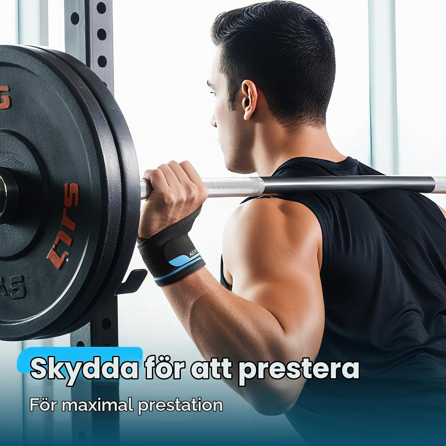 Thumbnail 4 de AGPTEK handledsstöd med justerbar kompression och ventilerande material, 2-pack