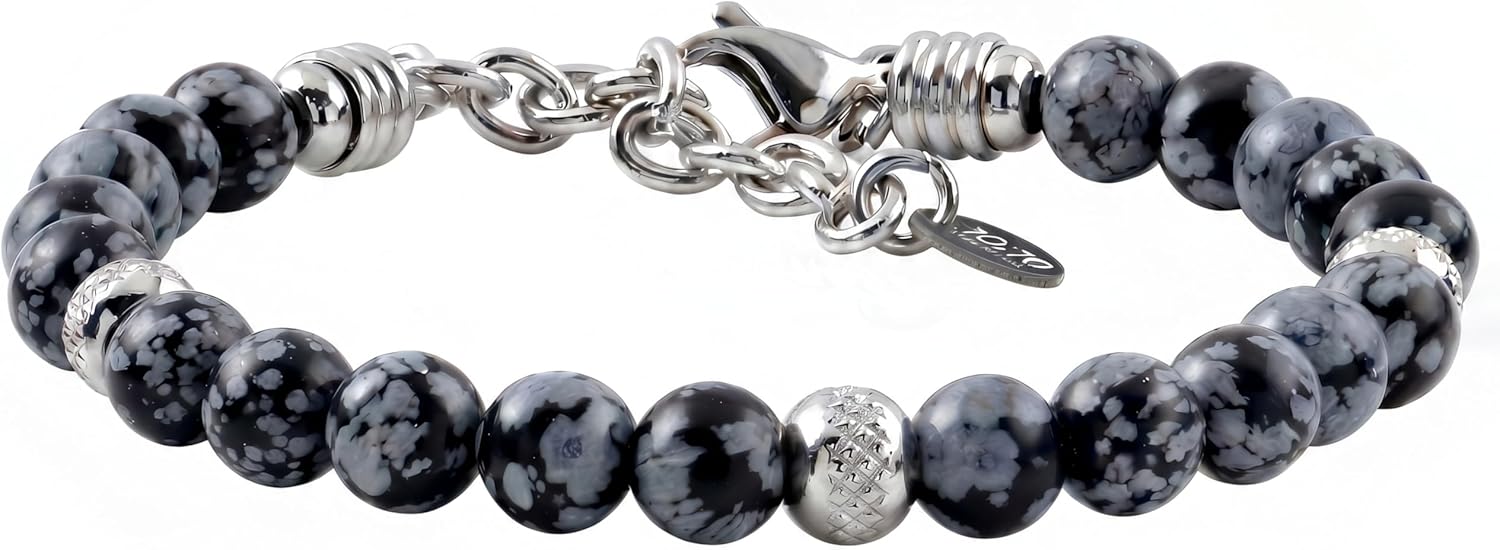 Thumbnail 3 de 10:10 Bracciale ossidiana 6 mm