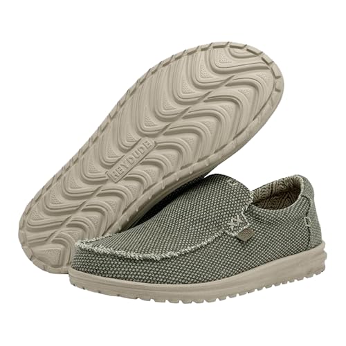 Detalle de HEYDUDE Mikka Braided: Mocassini slip-on da uomo Army 44