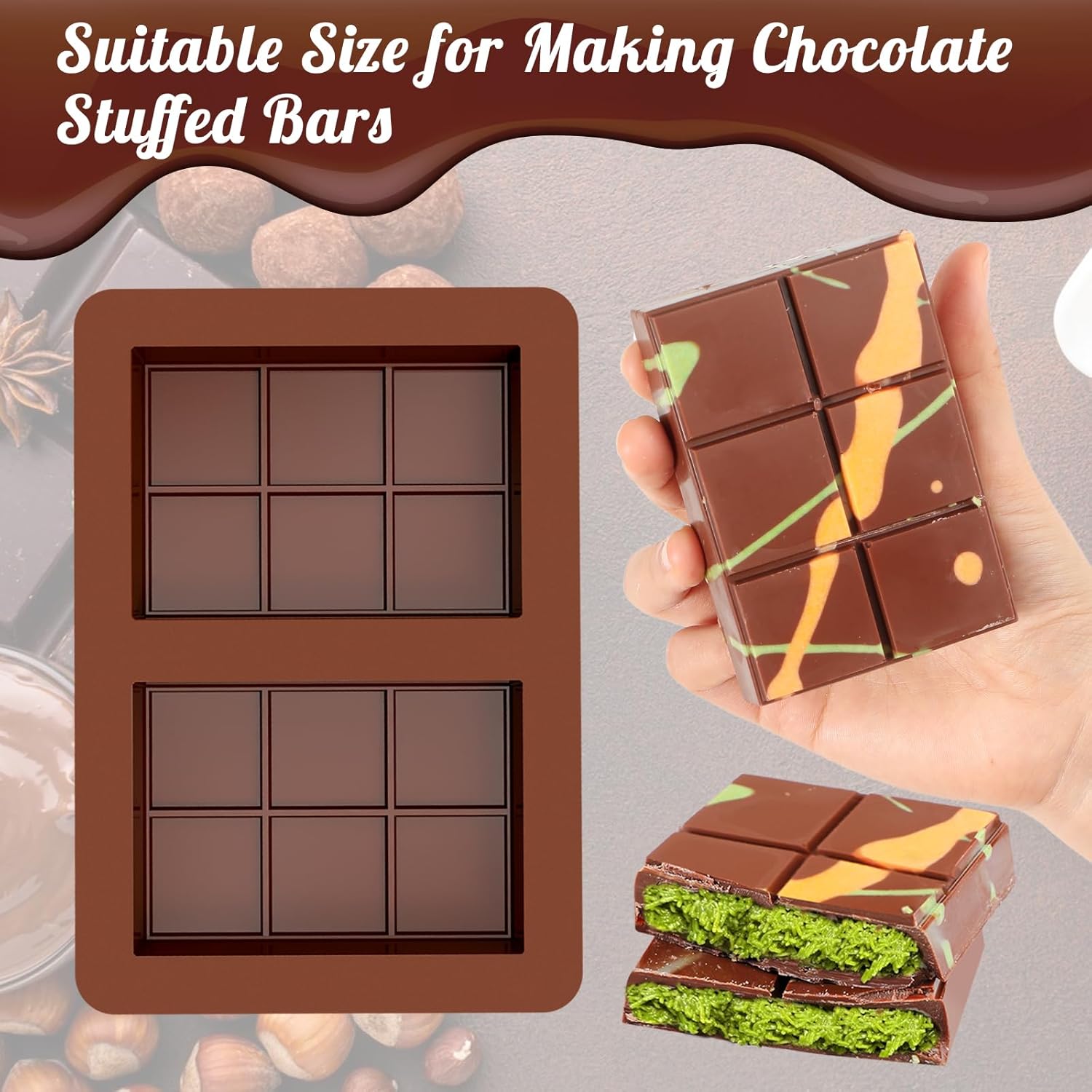 Detalle de Webake Schokoladenform Silikon Tief Klein 100g